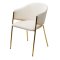 Стул-кресло дизайнерский бежевый велюровый (арт 33456)