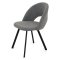 Стул для кухни мягкий серый с обивкой из велюра (арт 21732)