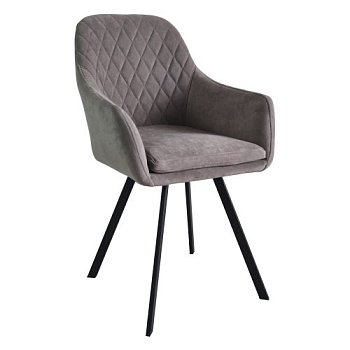 Полукресло с черными ножками мягкое с подлокотниками (арт 29512) - Фото 2