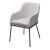 Стул на металлическом каркасе с мягким сидением серый (арт 33612)