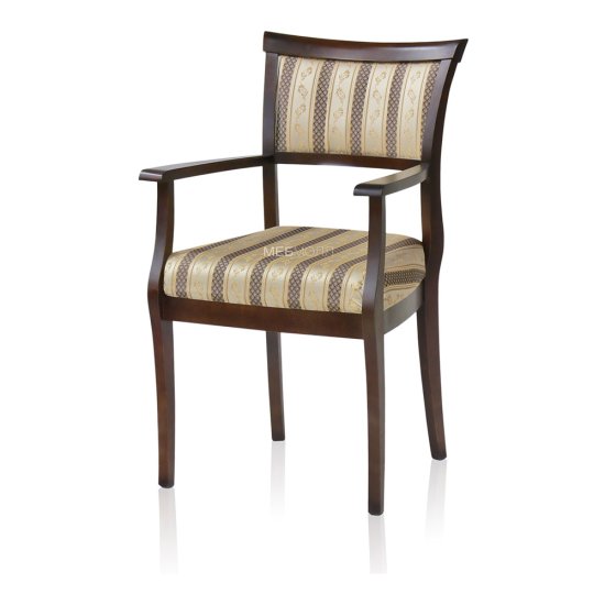 Стул-кресло деревянный мягкий с подлокотниками классический (арт 4143) Фото 1