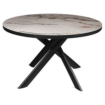 Стол дизайнерский круглый из керамогранита D-120(+40) см (арт 35308) - Фото 2