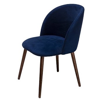 Стул с мягким сидением синий из велюра (арт 27459) - Фото 2