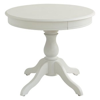 Стол для кухни раздвижной белый в классическом стиле (арт 5163) - Фото 2