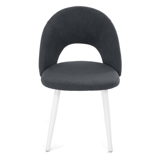 Стул мягкий серый с обивкой из велюра (арт 21647) Фото 6