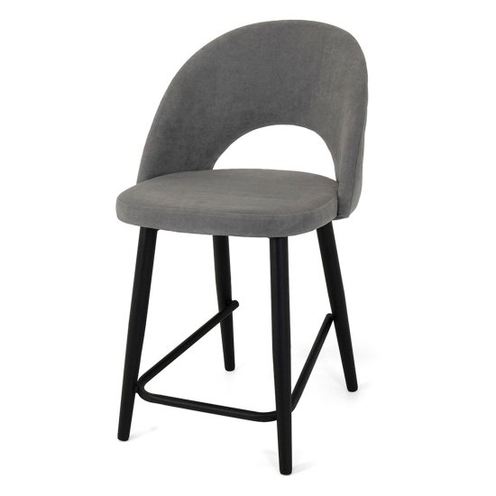 Полубарный стул на металлическом каркасе серый (арт 21852) Фото 3