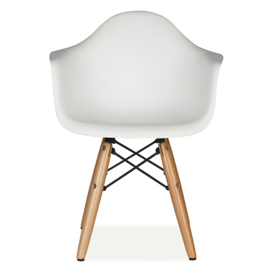 Полукресло с подлокотниками белое пластиковое eames (арт 29401) Фото 3