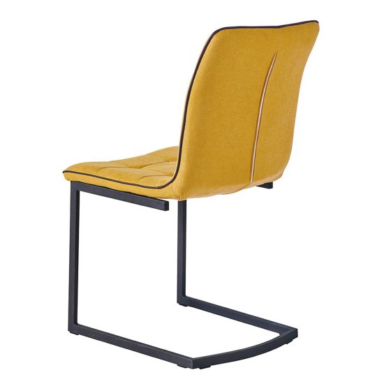 Стул на полозьях мягкий желтый (арт 31481) Фото 3