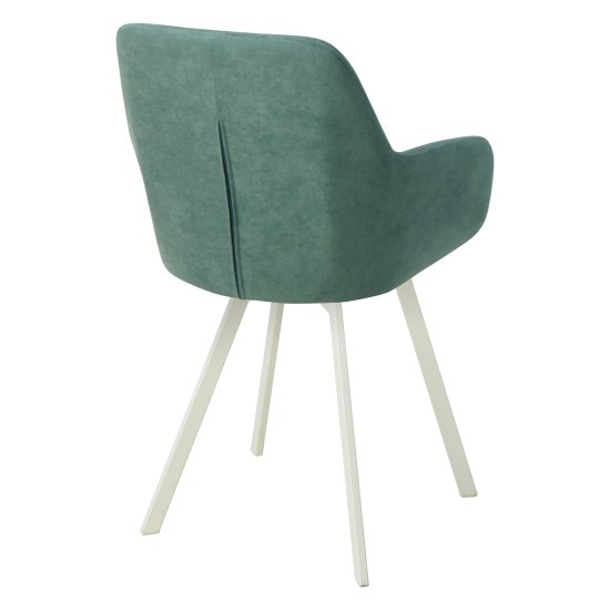 Стул-кресло голубой с обивкой из велюра (арт 24481) Фото 2