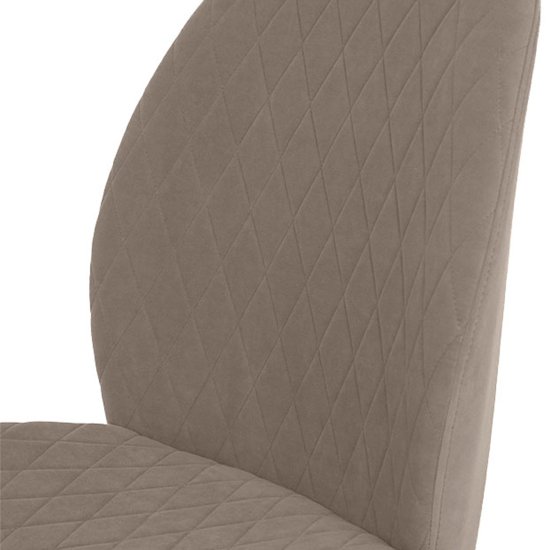 Стул полубарный металлический кремовый из велюра (арт 33552) Фото 7