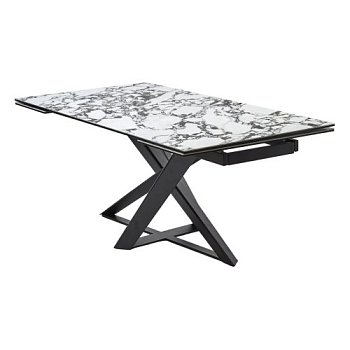 Кухонный стол дизайнерский раскладной керамический под мрамор (арт 33385) - Фото 2