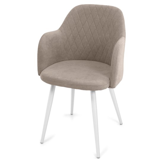 Стул мягкий бежевый велюровый (арт 27277) Фото 5