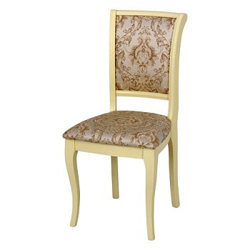 Стул деревянный с мягким сидением слоновая кость классический (арт 25514) - Фото 2