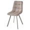 Стул для кухни металлический серый из велюра (арт 35508)