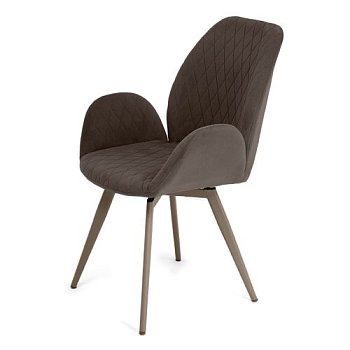 Стул на металлокаркасе мягкий с обивкой из велюра (арт 33583) - Фото 2