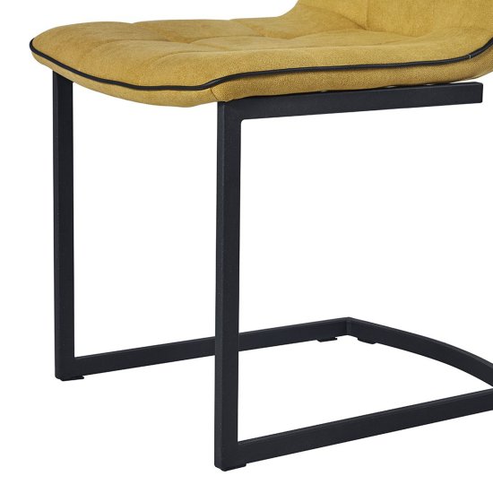 Стул на полозьях мягкий желтый (арт 31481) Фото 6