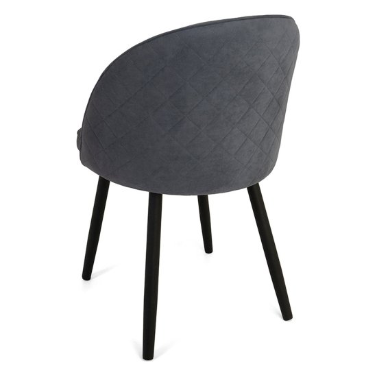 Стул кухонный серый с обивкой из велюра (арт 21092) Фото 5