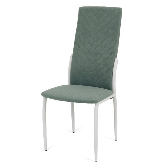 Стул на металлокаркасе мятный из велюра (арт 13523) Фото 1