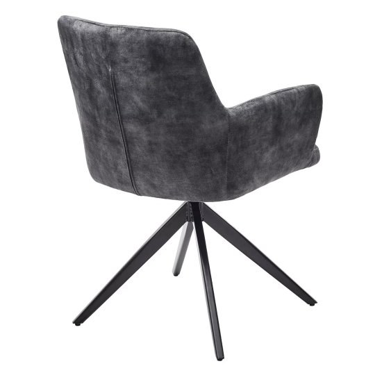 Стул-кресло мягкий серый велюровый современный (арт 33723) Фото 3