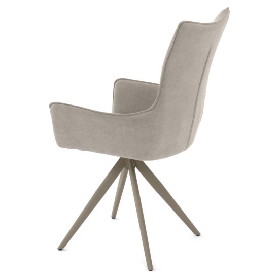 Стул на металлокаркасе мягкий бежевый велюровый (арт 35567) Фото 3