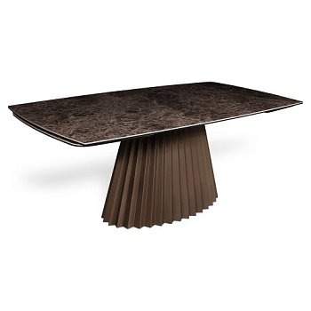 Стол дизайнерский раздвижной из керамогранита 180 см (арт 35662) - Фото 2