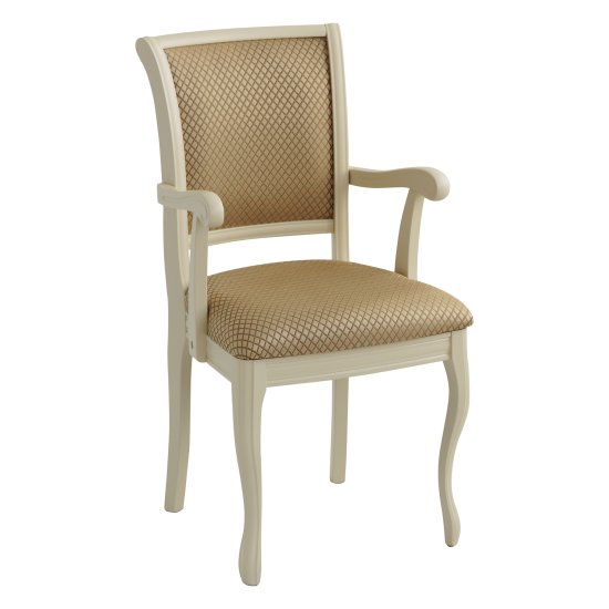 Стул-кресло деревянный мягкий с подлокотниками классика (арт 9945) Фото 1