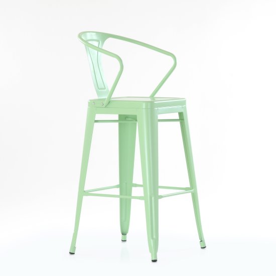 Барный стул дизайнерский зеленый tolix (арт 6713) Фото 3