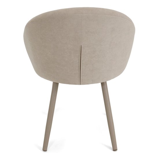Стул с мягкой обивкой бежевый из велюра (арт 23263) Фото 6