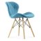 Стул для кухни мягкий голубой eames (арт 12195)