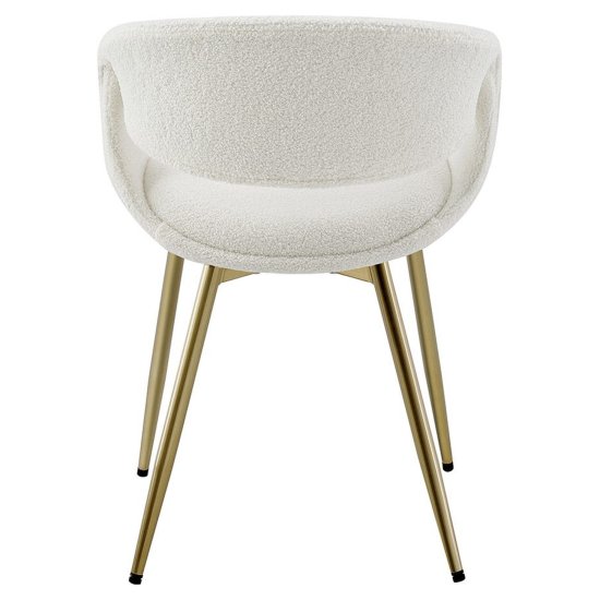 Стул на металлическом каркасе мягкий белый (арт 34791) Фото 6