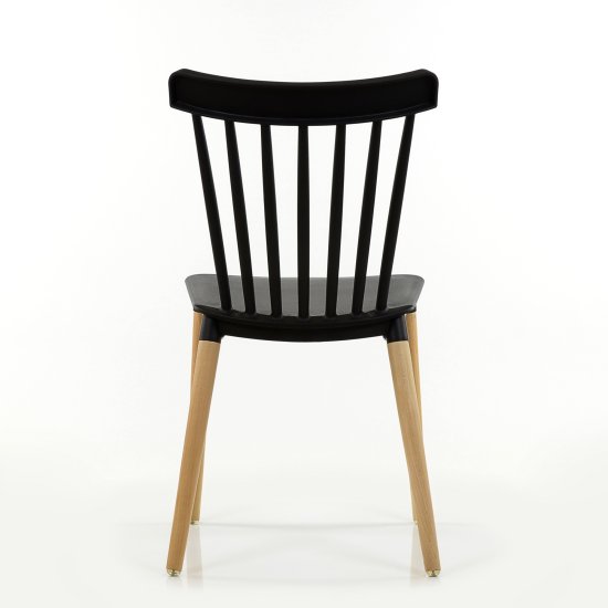 Стул деревянный черный пластмассовый (арт 6619) Фото 3