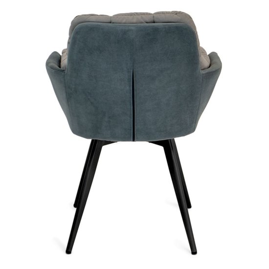 Стул для кухни серый из велюра (арт 33539) Фото 6