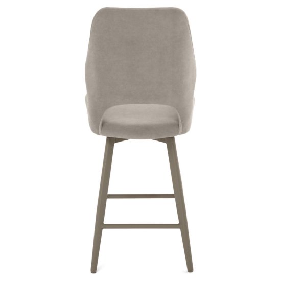 Полубарный стул на металлокаркасе мягкий бежевый (арт 35536) Фото 6