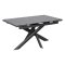Стол кухонный раскладной из керамогранита серый на одной ножке (арт 34677)