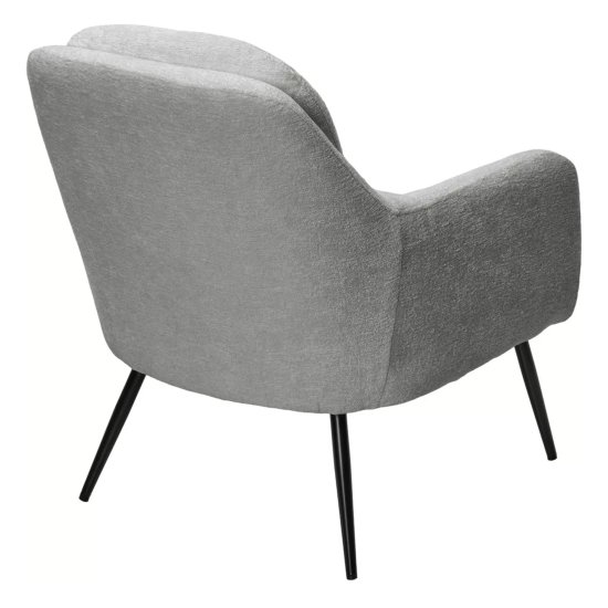 Полукресло металлическое с мягкой обивкой серое (арт 33946) Фото 2