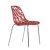 Стул металлический хромированный красный (арт 6615)