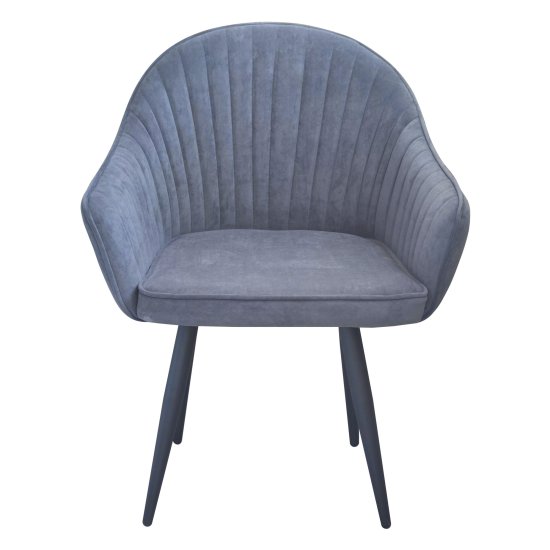 Стул на металлокаркасе мягкий серый (арт 31839) Фото 2