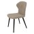 Стул на металлическом каркасе бежевый с обивкой из велюра (арт 19304)