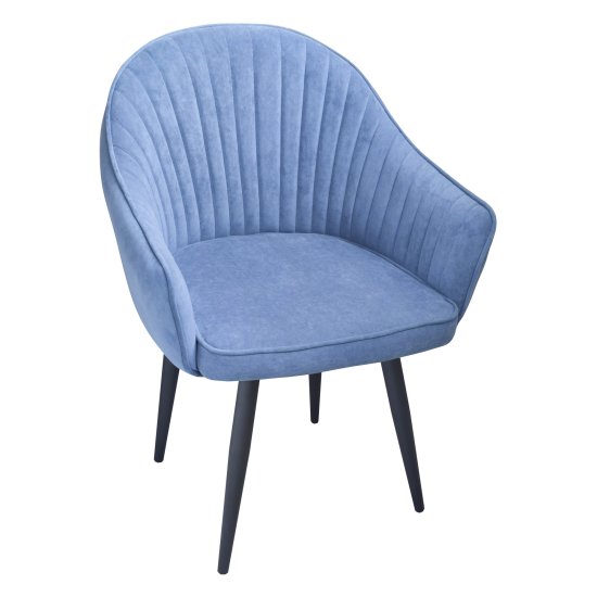 Полукресло мягкое с подлокотниками синее (арт 31838) Фото 4