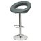Барный стул ножки хром с мягким сидением серый регулируемый (арт 5585)