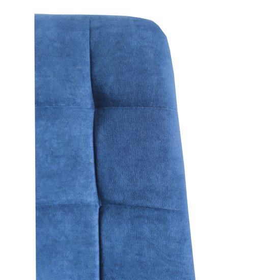 Полубарный стул металлический мягкий синий (арт 23933) Фото 3