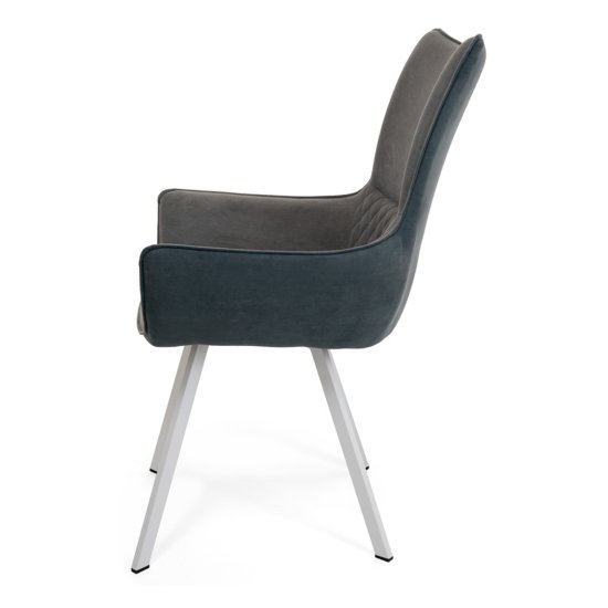 Полукресло с мягкой обивкой с подлокотниками серое (арт 30970) Фото 3