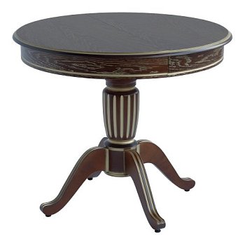 Стол раздвижной круглый D-90(+30) см в классическом стиле (арт 9928) - Фото 2