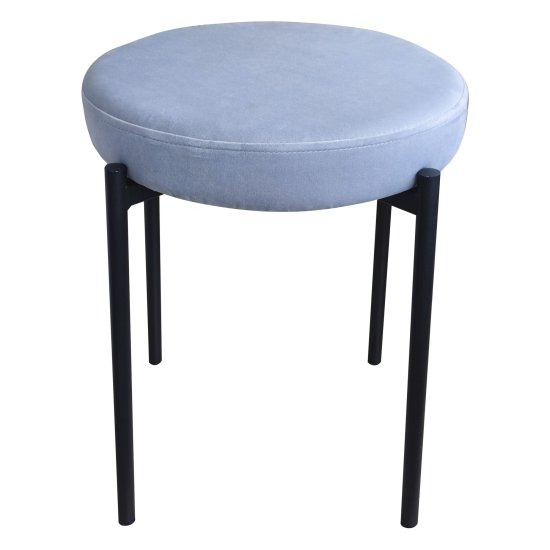 Табурет на металлокаркасе с мягким сидением серый (арт 31453) Фото 2