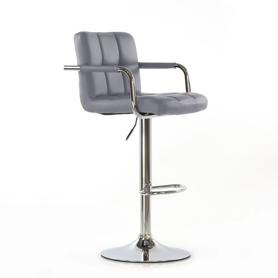 Барный стул из экокожи современный (арт 5885) Фото 3