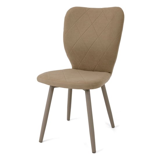 Стул мягкий бежевый из велюра (арт 23536) Фото 3