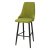 Барный стул мягкий зеленый из велюра современный (арт 23097)