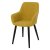 Стул-кресло мягкий желтый из велюра (арт 22170)