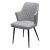 Стул на металлокаркасе мягкий серый с обивкой из велюра (арт 33471)