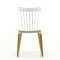 Стул из массива дерева белый пластмассовый (арт 6618)